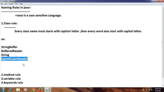 NamingRules in java смотреть онлайн
