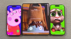 iPhone 15 Pro vs iPhone 14 Pro vs Samsung Galaxy Z Fold 5 Incoming Calls
