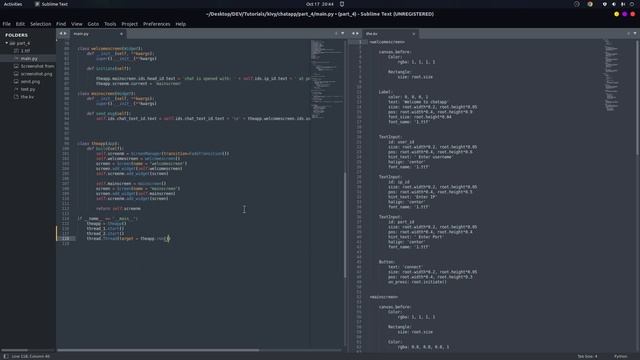 Chat App: Part Four ---- Python, kivy, Sockets смотреть онлайн