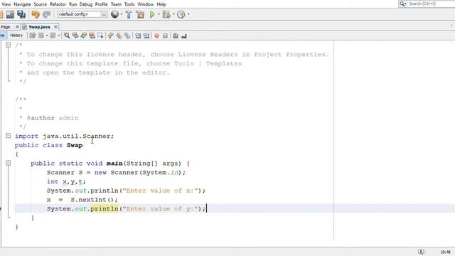 A simple program to swap two digits in Java. смотреть онлайн