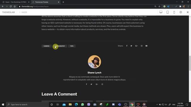 Hazze: Free Bootstrap 4 HTML5 Fashion Website Template смотреть онлайн
