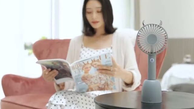 Portable rechargeable Cute antler Bear Mini USB Foldable Handheld Fan Easy to Carry Small Fan with смотреть онлайн