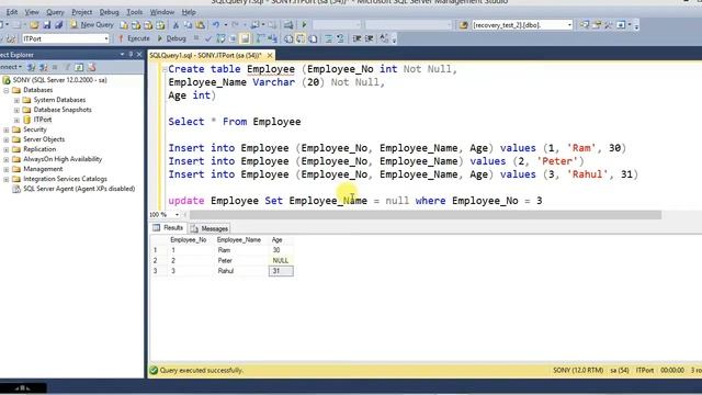 Create, Alter, Drop Not Null constraint in SQL Server - Part 10 смотреть онлайн