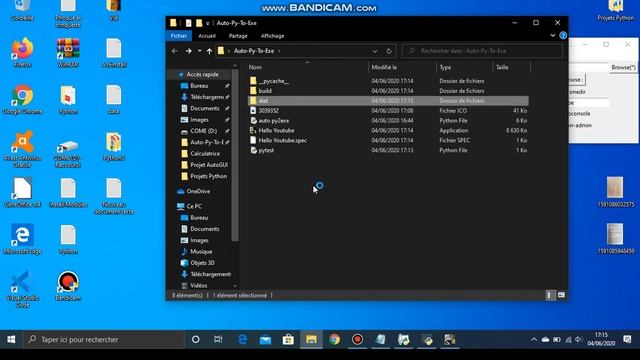 Python3 - Comment convertir un fichier de .py(.pyw) en .exe смотреть онлайн