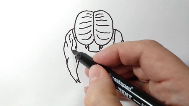 Как нарисовать ДЕВУШКУ С КОСИЧКАМИ легко и просто ! смотреть онлайн