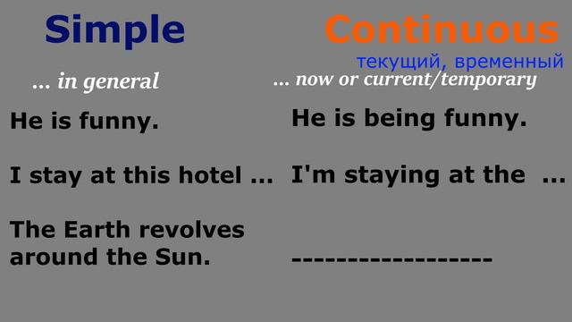 Present Simple и Present Continuous: различия, примеры, правила смотреть онлайн