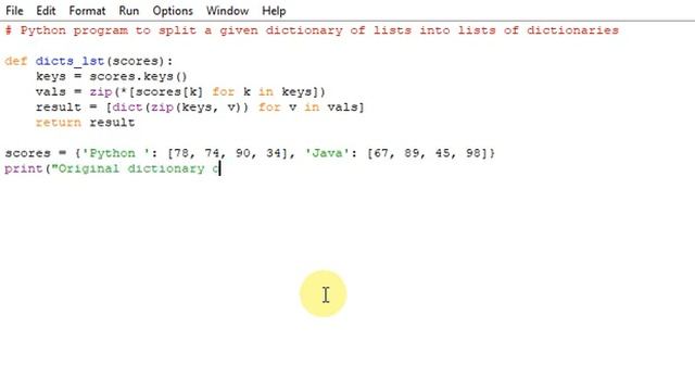 Python program to split a given dictionary of lists into lists of dictionaries смотреть онлайн