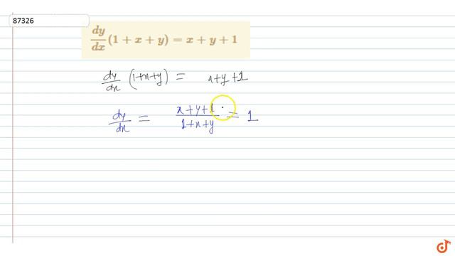 `dy/dx(1+x+y)=x+y+1` смотреть онлайн