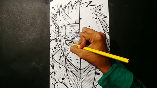 Drawing Naruto/Sasuke In Six Path(final battle) смотреть онлайн