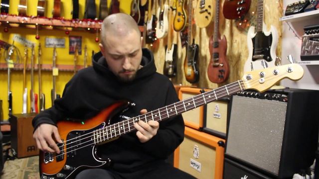 Бас гитара Fender American Deluxe Precision Bass P H Sunburst USA 2007 | SKIFMUSIC.RU смотреть онлайн