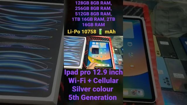 Ipad pro 12.9 inch Wi-Fi + Cellular Silver colour 5th Generation M1 chip (?Li-Po 10758 mAh) #129inc смотреть онлайн