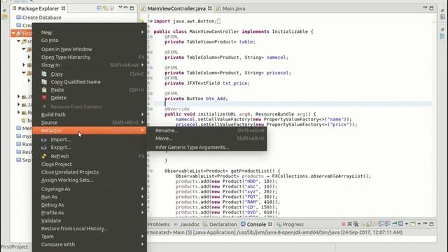 javafx add row to table view смотреть онлайн