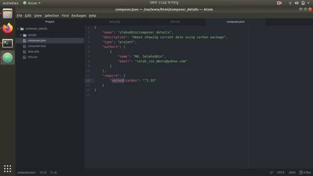 Introduction to composer, a dependency manager for php and very basic use (carbon for date time) смотреть онлайн