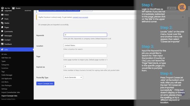 How To Import Jobs On WordPress