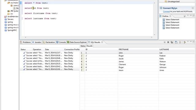 SQL QUERY SELECT DEMO смотреть онлайн