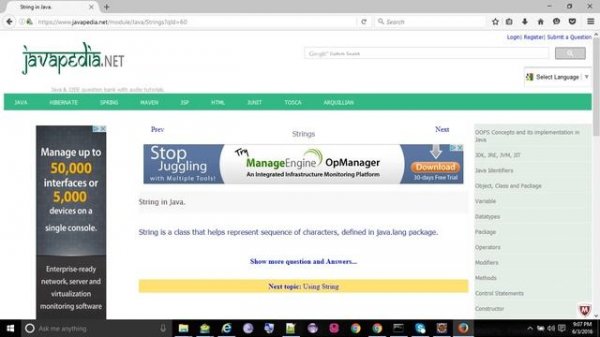 String in Java.
- javapedia.net