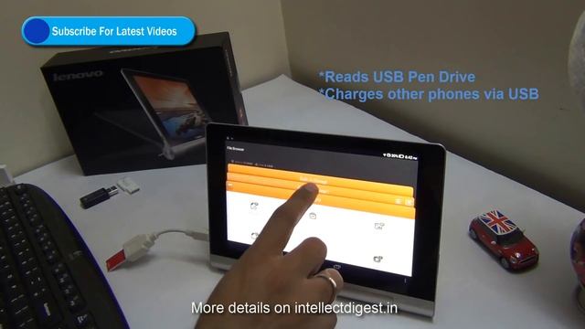 Lenovo Yoga Tab USB OTG Pen Drive Support Demo смотреть онлайн