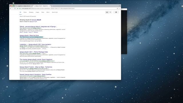 Django All Auth using Mac OSX and Django 1.10 смотреть онлайн