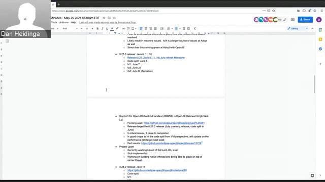 Eclipse OpenJ9 2021/05/25 Community call смотреть онлайн
