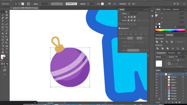 Рисуем зимнюю открытку в Adobe Illustrator смотреть онлайн