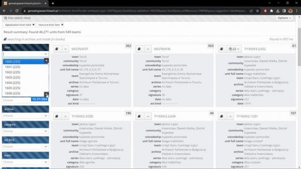 How to use the Genealogia w Archiwach website
