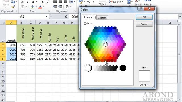 Using Excel 2010 - Add a Background Color to a Range смотреть онлайн