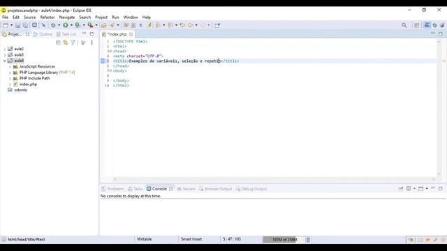 PHP - Aula 4 - Revisando Estruturas de Seleção e Repetição смотреть онлайн