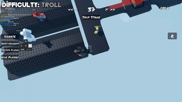 TROLL Jump Per Difficulty Chart Obby 2 [All Stages 1-66] (ROBLOX Obby) смотреть онлайн