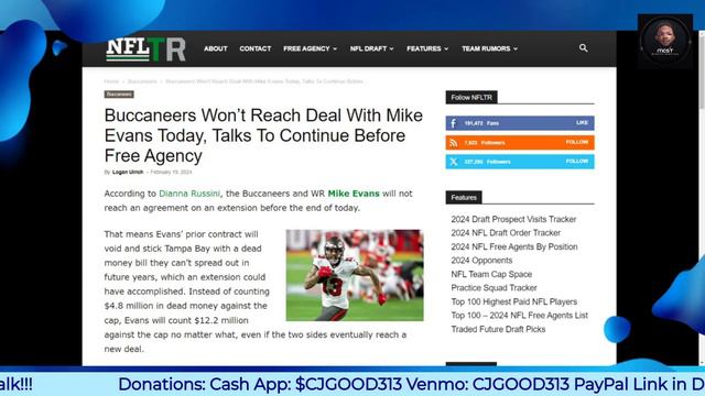 Bucs & Mike Evans Fail to Reach a New Deal | Evans to Hit Free Agent Market | Should Lions Sign Him смотреть онлайн
