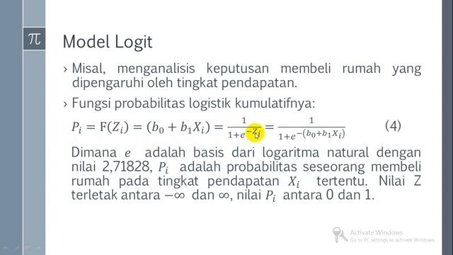 MODEL REGRESI LOGISTIK (LOGIT) | EKONOMETRIKA смотреть онлайн