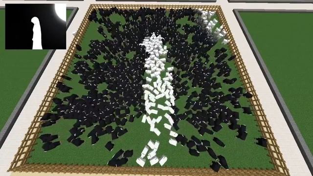 Bad Apple!! played on Minecraft sheep [original] смотреть онлайн