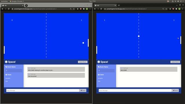 Multiplayer Tennis Game | javascript | socket-io | canvas-2d смотреть онлайн