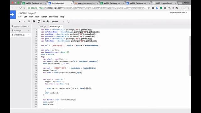 GAS-011 Send Data from Google Sheets to MySQL Database with Apps Script смотреть онлайн