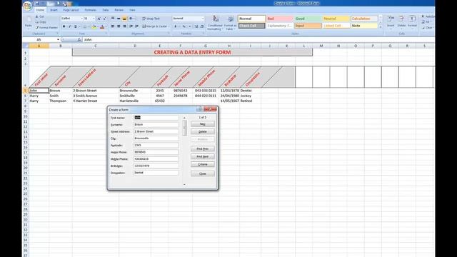How to create a data input form in Excel - your online classroom in bite-size chunks смотреть онлайн