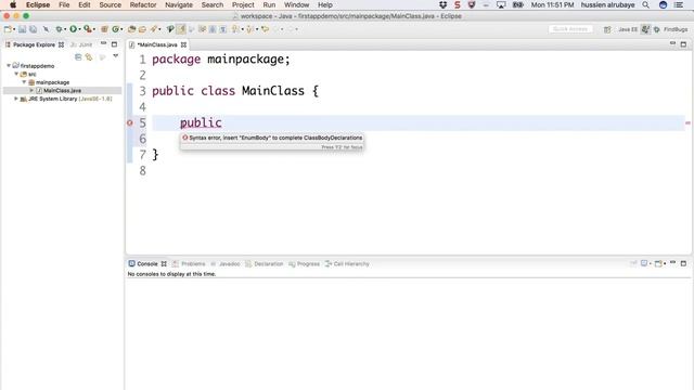 4 Run First App In Java смотреть онлайн