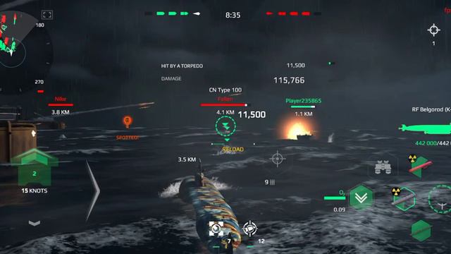 Modern Warship:NEW K (329) RF Belgorod Submarine WOW HIGH DAMAGE Gameplay #modernwarship#Belgorod