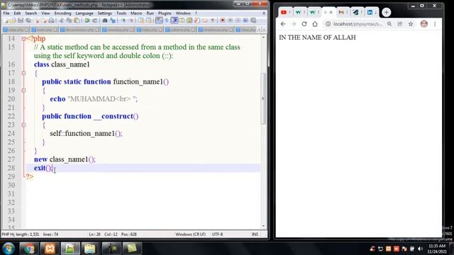 SYNTAX FOR STATIC METHODS IN PHP IN URDU HINDI смотреть онлайн