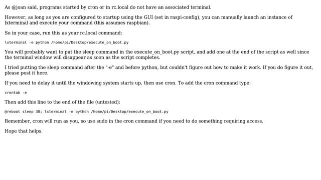 Raspberry Pi: Python run script in new console on startup (5 Solutions!!) смотреть онлайн