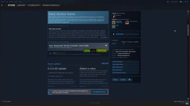 33% Off Wayward Terran Frontier: Zero Falls - Steam Sale смотреть онлайн