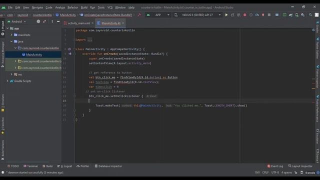 Counter App in Kotlin |Android app Development смотреть онлайн