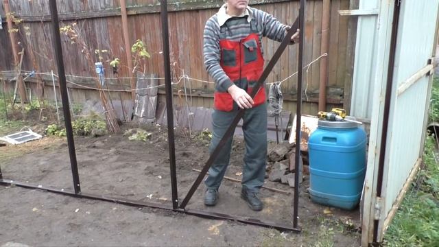 Навес для автомобиля 3,5м Х 5м . Сборка