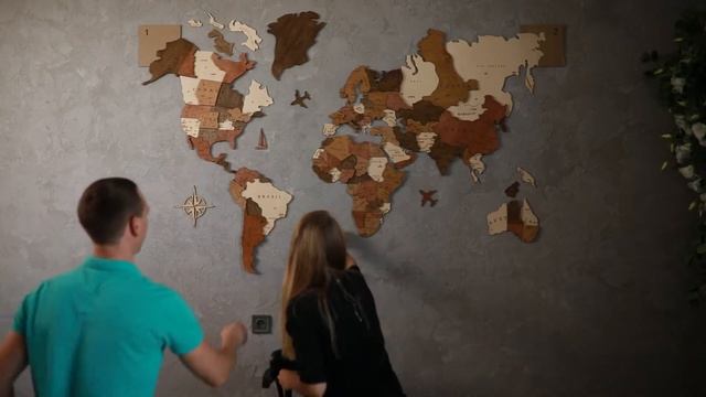 Карта Мира из дерева, деревянная карта на стену смотреть онлайн