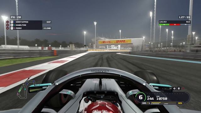 F1 2019 - 100% Race At Yas Marina Circuit, Abu Dhabi In Hamilton's Mercedes