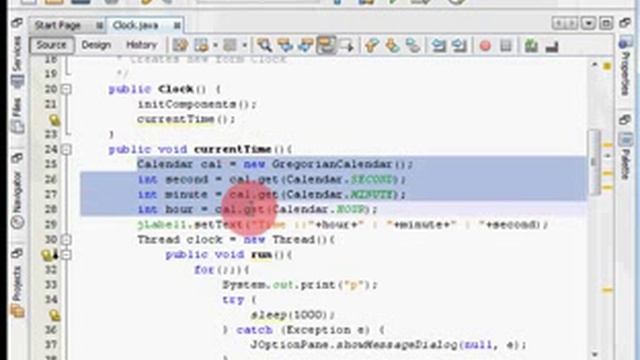 Making a Digital Clock in java Netbeans Part 2 смотреть онлайн