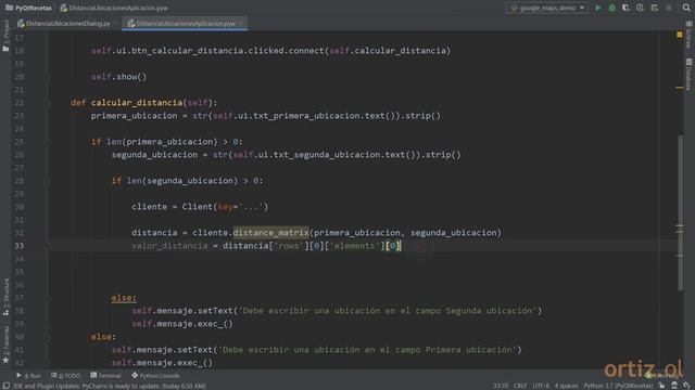 PyQt - Receta 89: Parte 6/6 - Distancia entre Dos Ubicaciones usando la API Distance Matrix смотреть онлайн