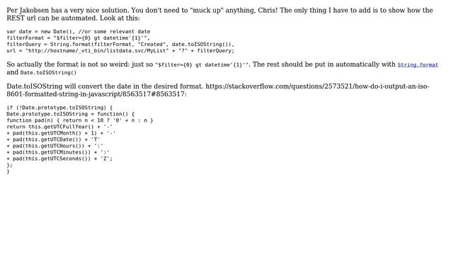 Sharepoint: REST service $filter Date column (4 Solutions!!) смотреть онлайн