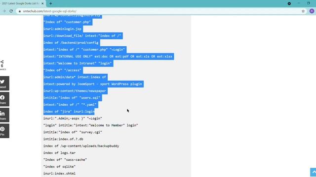 2021 Latest Google Dorks List for SQL Injection || #RKHACKING смотреть онлайн