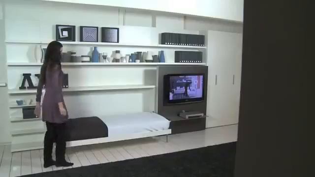 Шкаф кровать трансформер в гостиной Poppi Theatre. Мебель-трансформер.рф смотреть онлайн