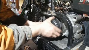 Установка- снятие ремня вариатора Динго т150.