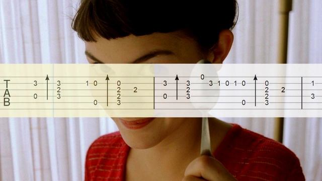 La Valse d'Amelie - Yann Tiersen (OST Amelie) Guitar Tabs, Guitar Tutorial смотреть онлайн